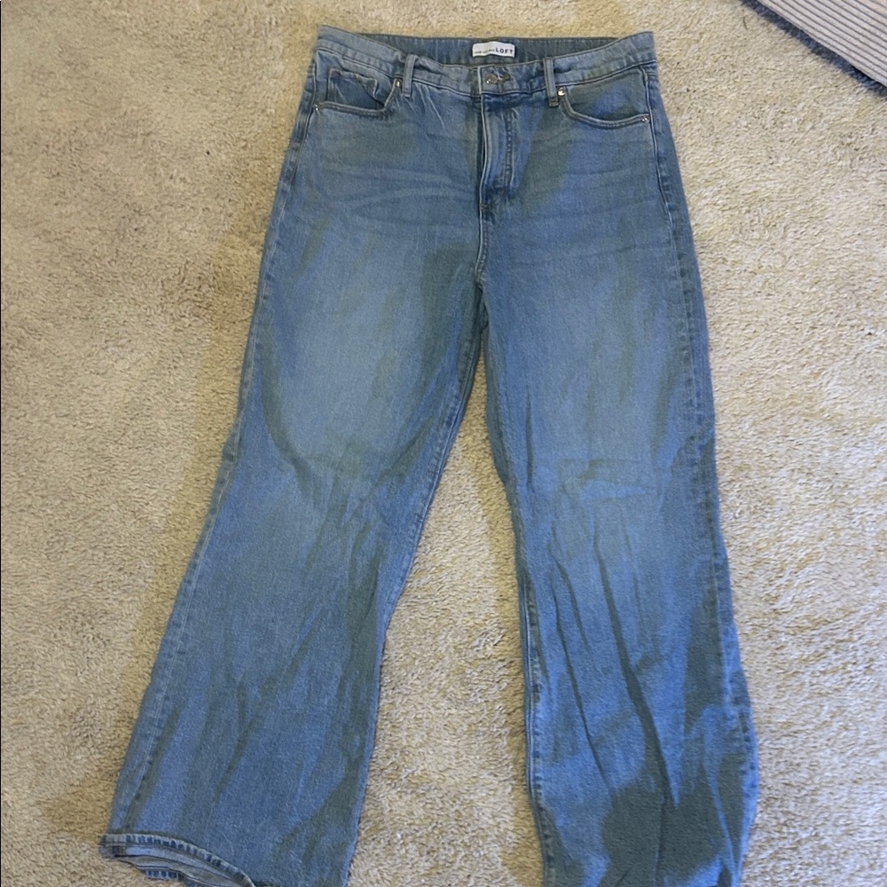 LOFT Women's Wide Leg Denim Jeans
